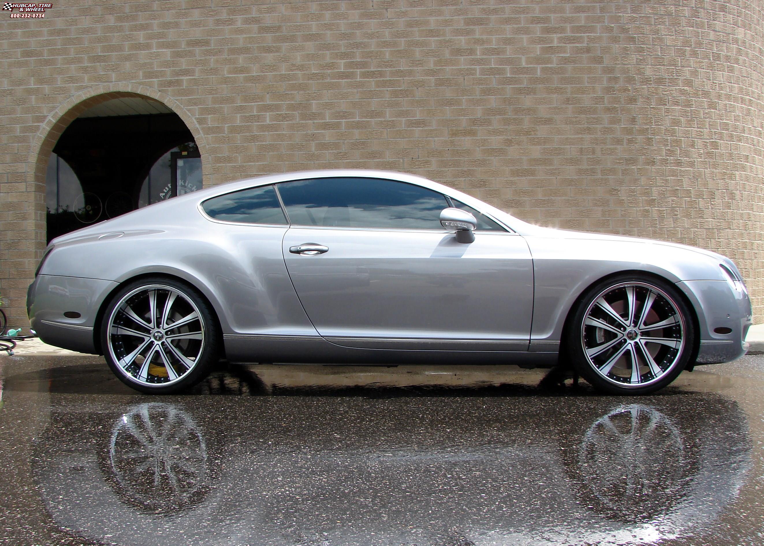vehicle gallery/bentley gt dub c11 tremlo 22X9  Black & Brushed wheels and rims